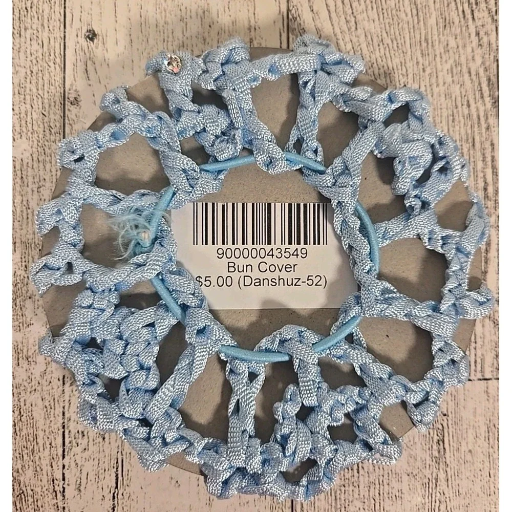 Dance Bun Cover and Snood Bow Ballet Tap Blue Black Pink Lot of 5 NEW